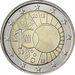 Bélgica 2€ 100 anos do  Instituto Meteorológico 2013